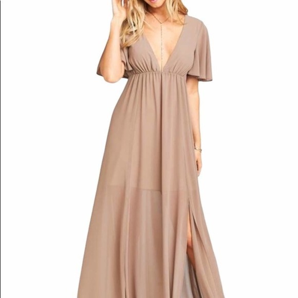 Show Me Your Mumu Chiffon Faye Flutter Sleeves Maxi Dress Size XL NWT - Picture 1 of 6